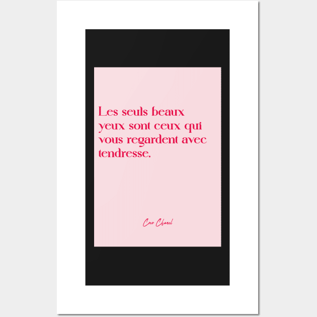 Quotes about love - Coco Chanel Wall Art by Labonneepoque